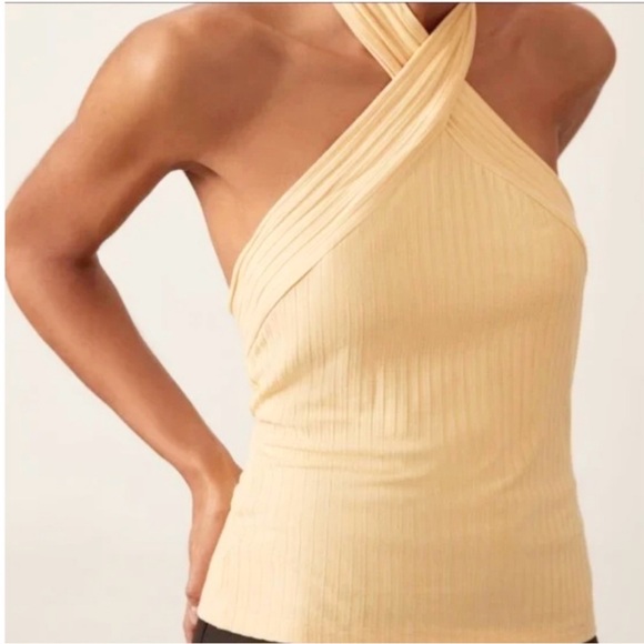NWT ANTHROPOLOGY Ribbed Halter Top - Picture 2 of 8
